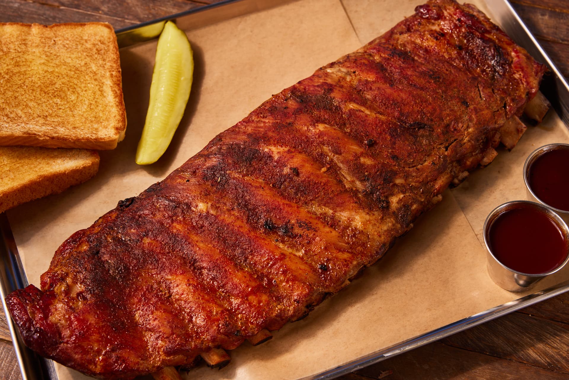 Full rack of ribs ready for a crowd